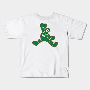 Jumping Boston Celtics Gingerbread Man Kids T-Shirt